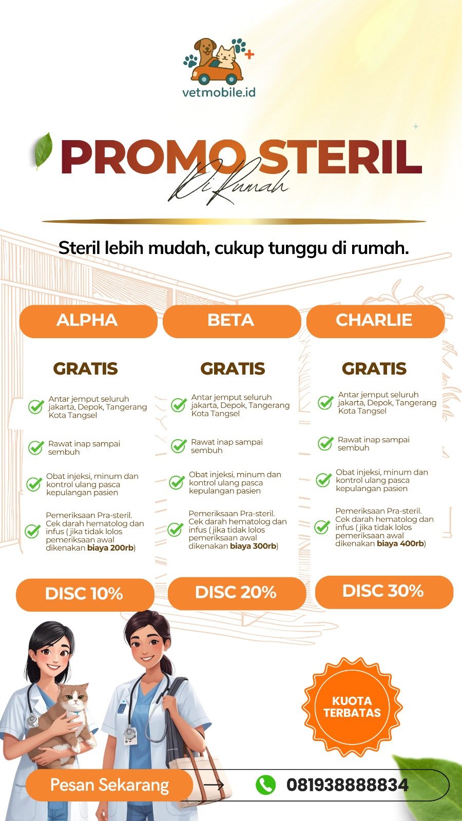 Pricelist promo steril di rumah