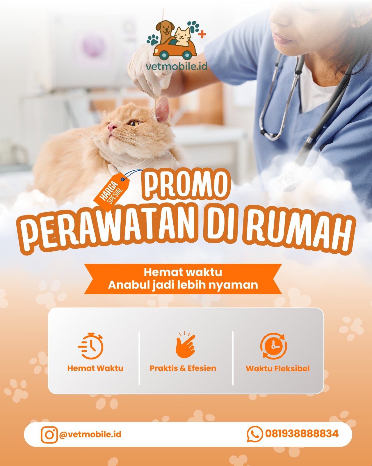 Checkup hewan di rumah vetmobile.id